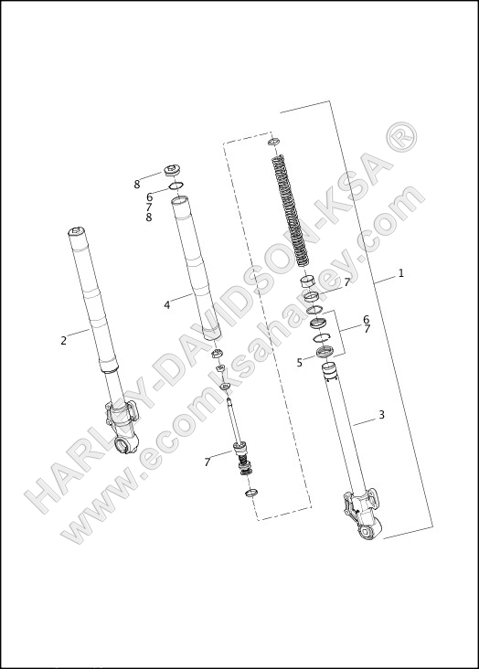 FORK, FRONT - XG750A